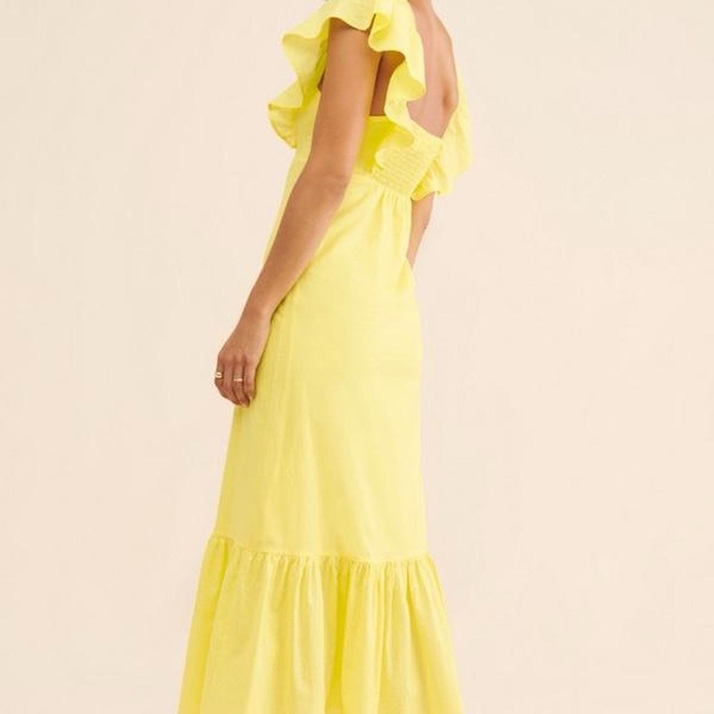 FARM Rio Yellow Maxi Dress with Ruffle Details - Picture 2 of 4